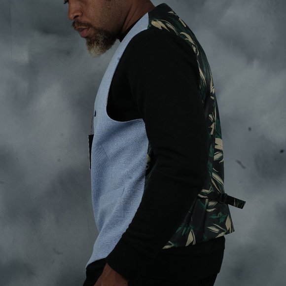 Asos Men's Blue Waist Coat Vest - Size 46" Regular - Picture 12 of 16
